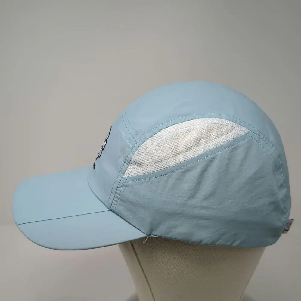 Life is Good 5 Panel Blue Hat One Size Mesh Back Reflective Strap Nylon Daisy